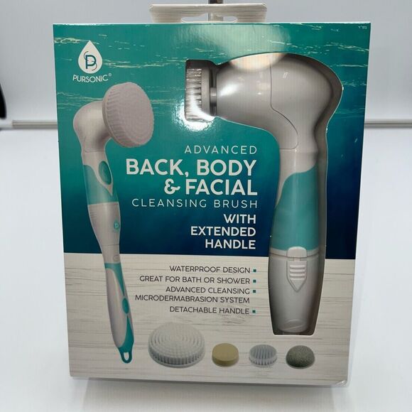 Pursonic Back, Body and Facial Cleansing Brush with Extending Handle - Picture 2 of 7